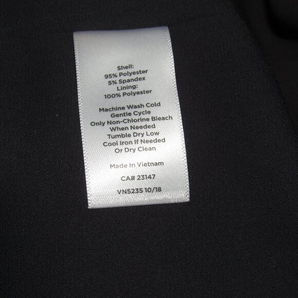 Talbots Black Blue Floral A-Line Midi Skirt Size 8 Lined Feminine Romantic - Picture 5 of 5